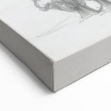 Cypress Tree Sketch - Minimalist Monochrome Canvas Prints