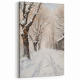 Snowy Forest Pathway Landscape Wall Art - Winter Nature Decor