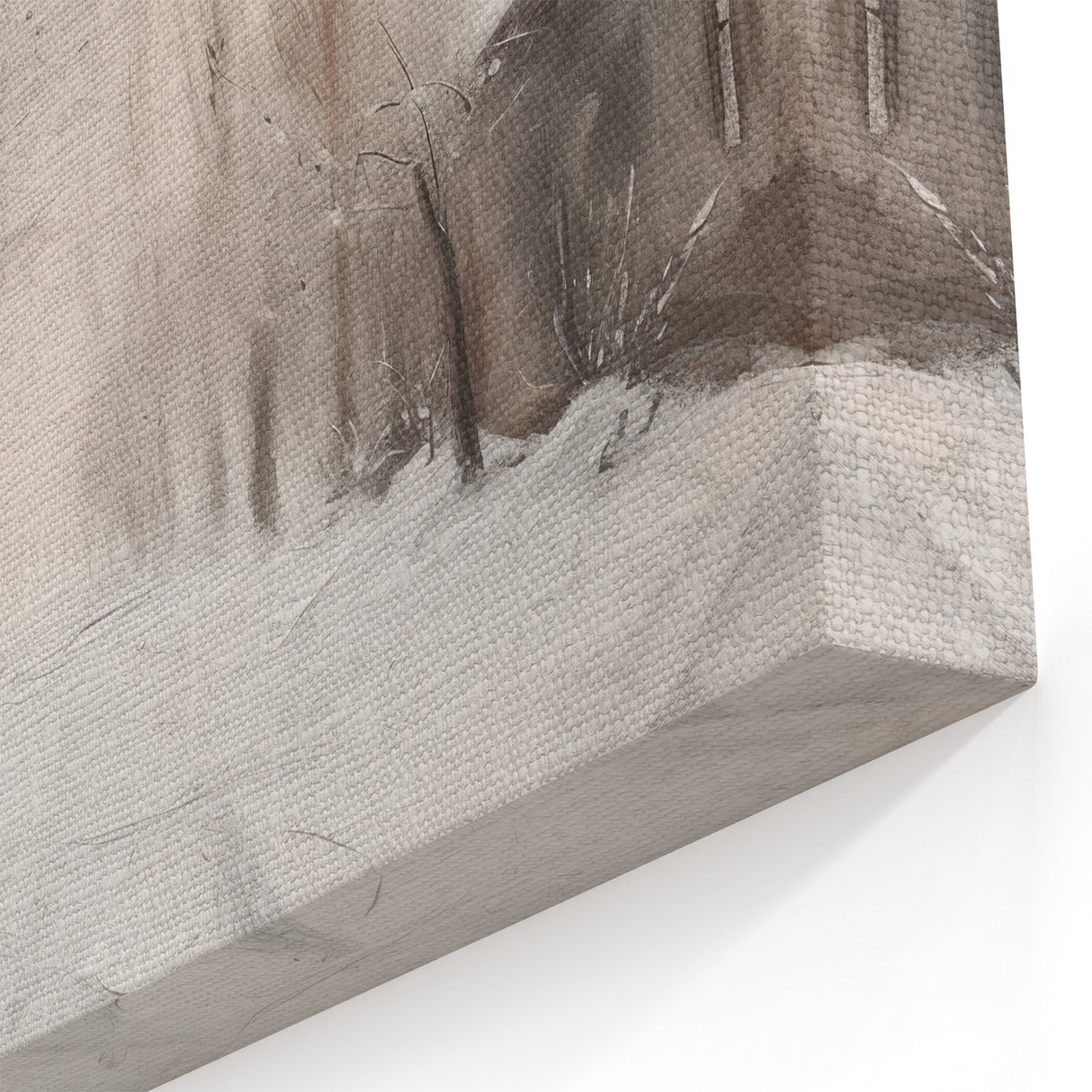 Snowy Forest Pathway Landscape Wall Art - Winter Nature Decor