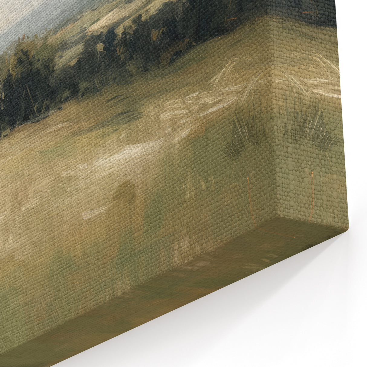 Golden Countryside Landscape Wall Art - Serene Nature Decor