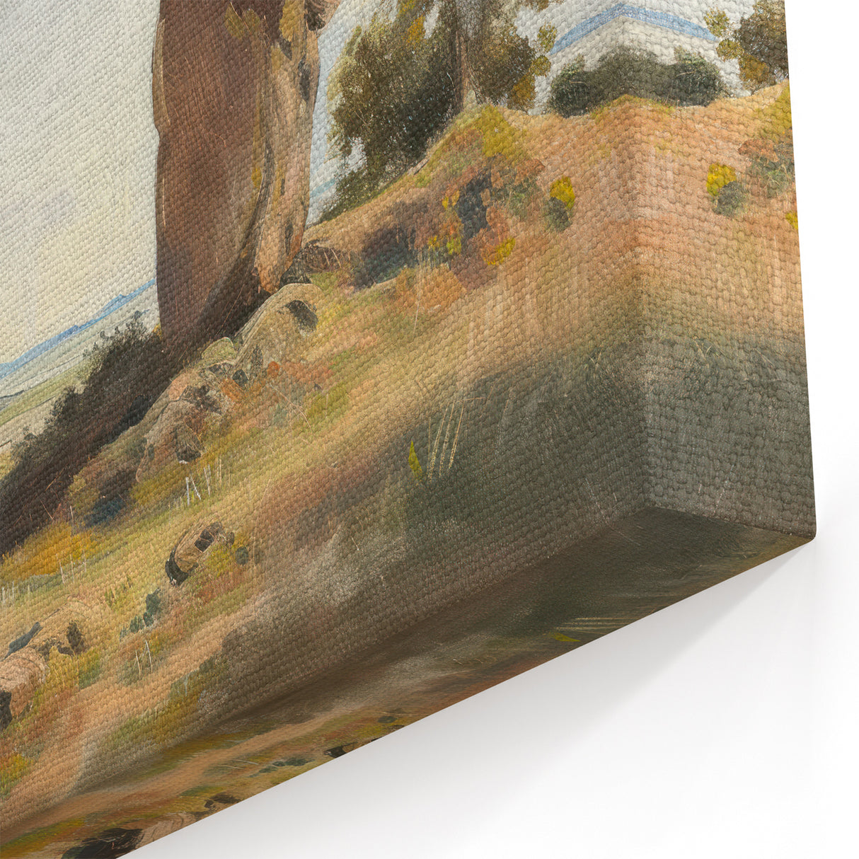 Rustic Rock Formation Landscape Wall Art - Nature-Inspired Decor