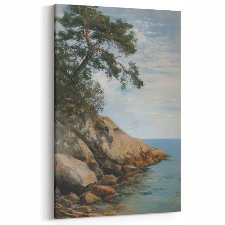 Coastal Cliffside Landscape Wall Art - Nature-Inspired Home Decor