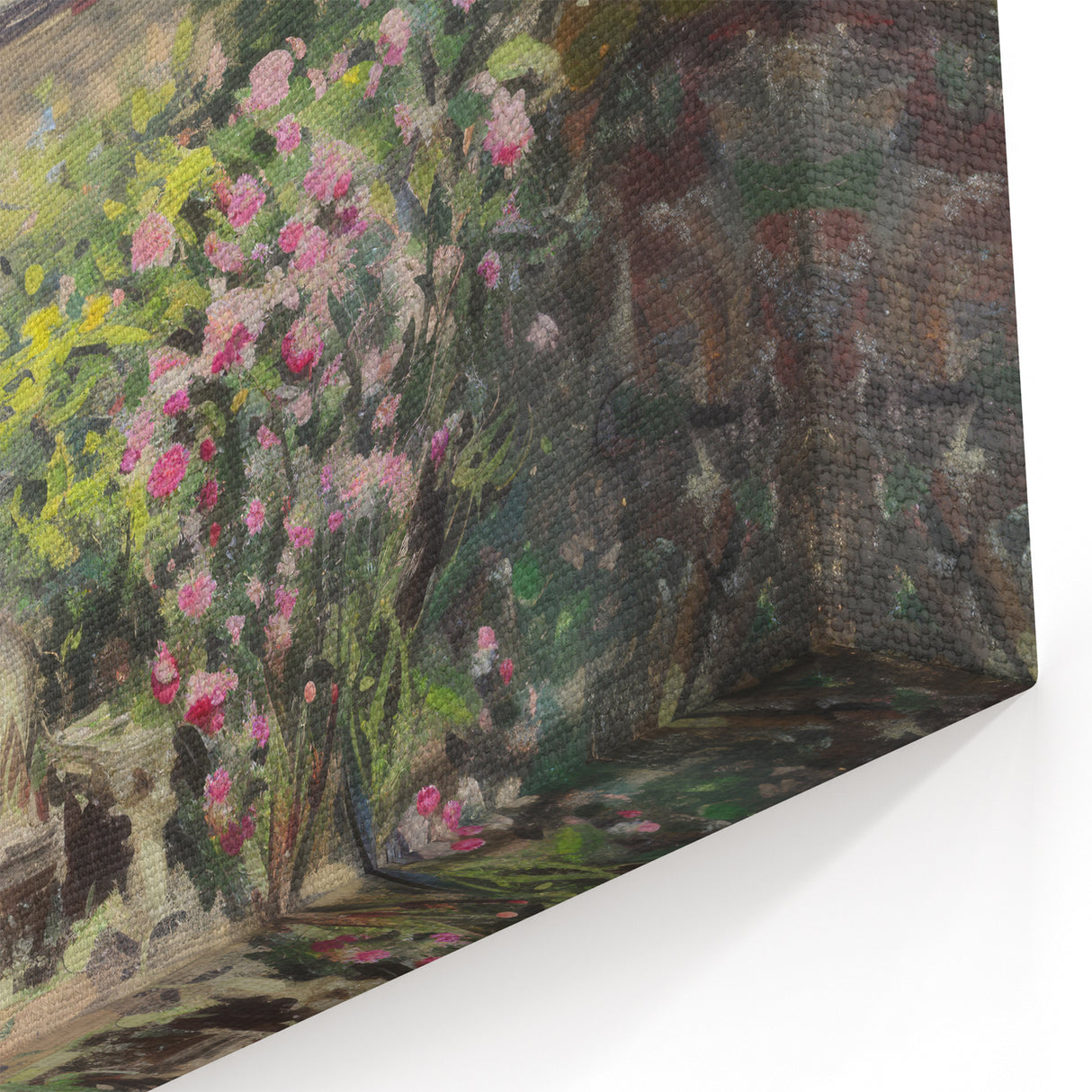 Charming Cottage Garden Landscape Wall Art - Nature-Inspired Decor