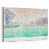 Modern Wall Art of a Tranquil Waterfront Scene - Abstract Modern Decor