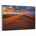 Coastal Dune Art - Dramatic Golden Sand Dunes at Sunset