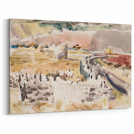 Modern Wall Art of Oxfordshire Landscape - Abstract Minimalist Decor