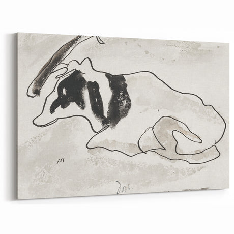 Modern Wall Art of Abstract Cow Illustration - Minimalist Modern Design