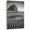 Dune Wall Art - Black and White Coastal Rock with Textured Sands