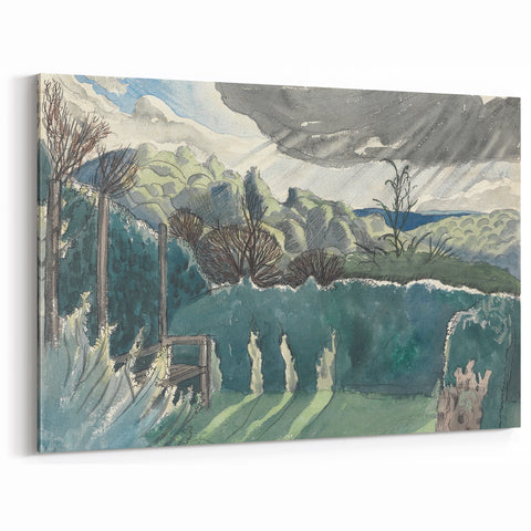 Modern Wall Art of Scenic Countryside Landscape - Abstract Decor