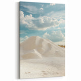 Dune Wall Art - Serene White Sand Dunes Under a Blue Sky