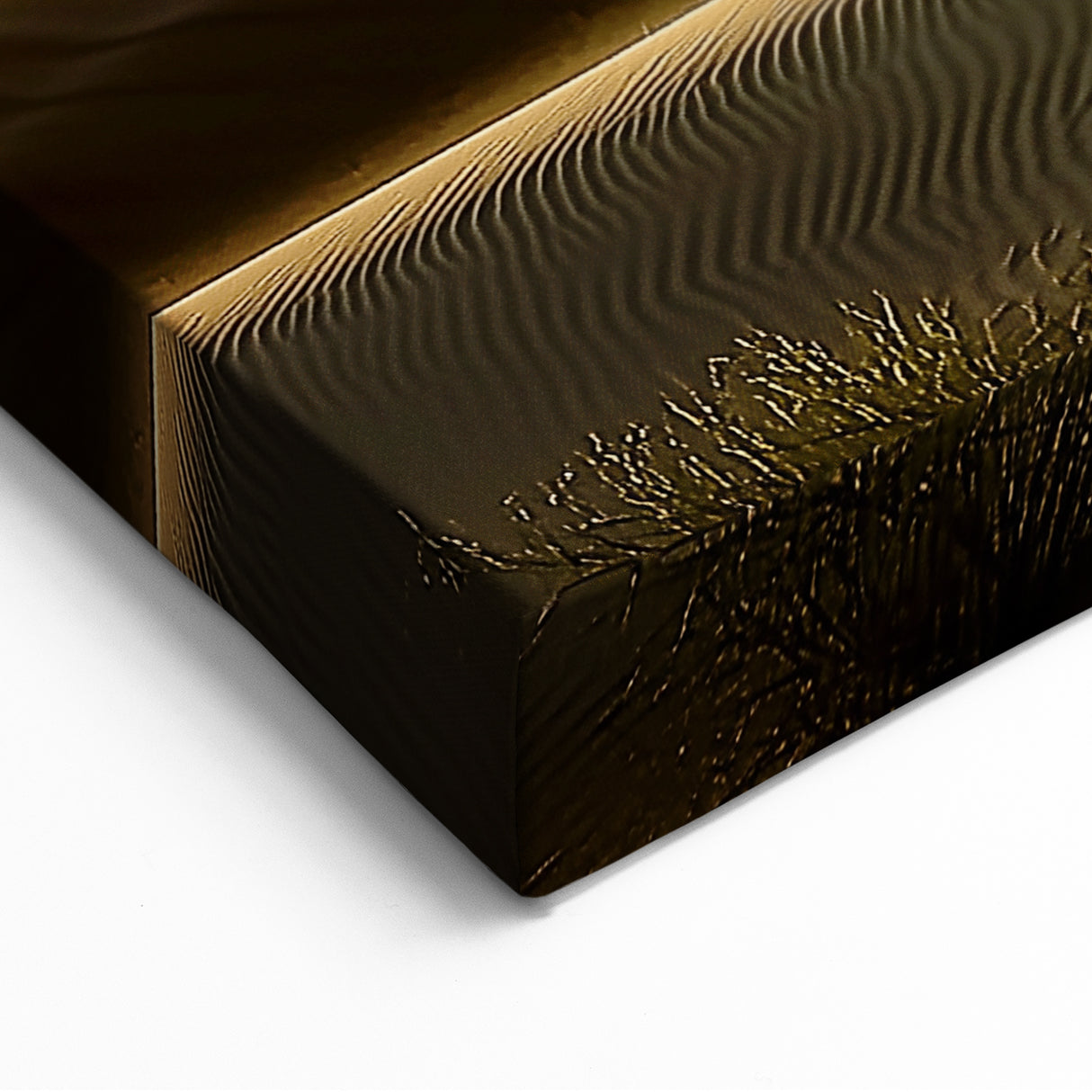 Sand Dune Prints - Golden Light Across Desert Waves at Night