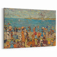 Modern Wall Art of Vibrant Beach Scene - Abstract Coastal Design