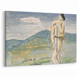 Modern Wall Art of Abstract Pilgrim Scene - Minimalist Contemporary Style