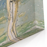Modern Wall Art of Abstract Pilgrim Scene - Minimalist Contemporary Style