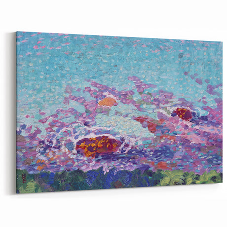 Modern Wall Art of Vibrant Ocean Coast - Abstract Contemporary Style