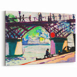 Modern Wall Art of Vibrant Bridge Scene - Abstract Contemporary Style
