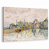Modern Wall Art of Scenic Harbor - Abstract Coastal Contemporary Style