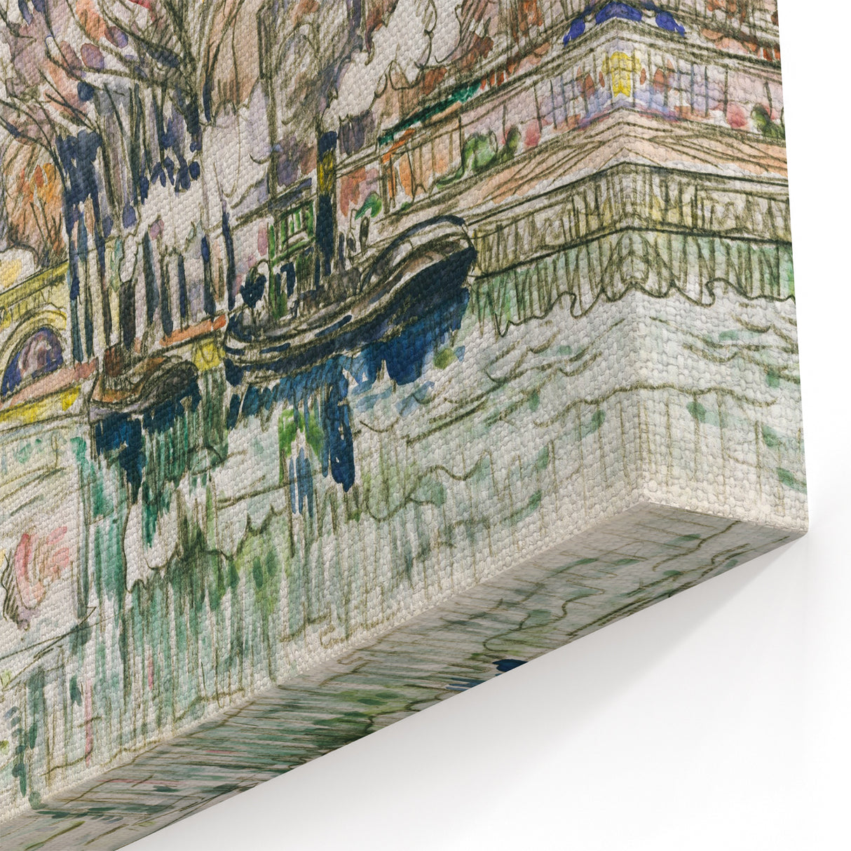 Modern Wall Art of Parisian Bridge Scene - Abstract Contemporary Style