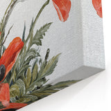 Modern Wall Art of Red Poppies - Contemporary Floral Watercolor