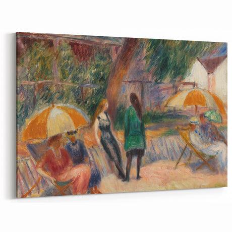 Beach with Figures, Bellport - Impressionist Art by William Glackens