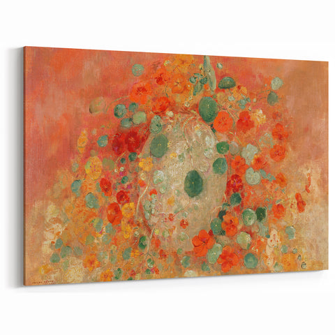 Vibrant Nasturtiums - Modern Floral Wall Art for Trendy Home Decor