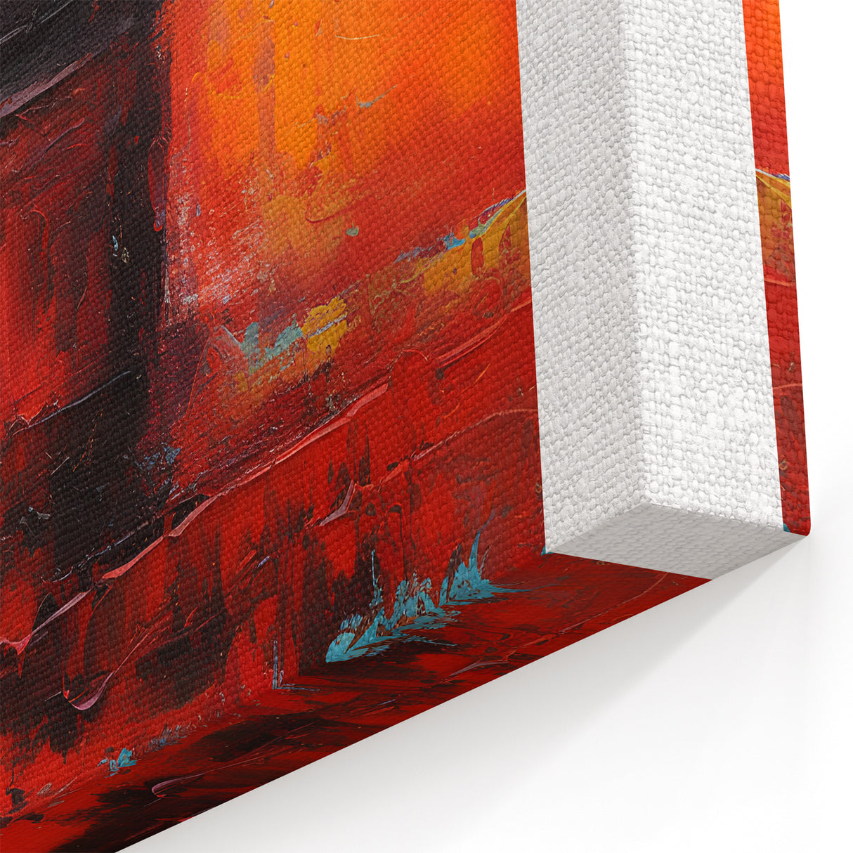 Color Field Paintings - Fiery Abstract Rothko Style