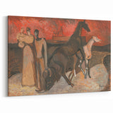 Modern Expressionist Art: Fire and Refugees by Cyprián Majerník