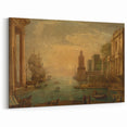 Baroque Harbor Scene Wall Art - Classic Historical Art Print
