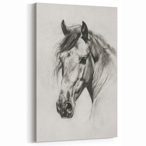 Majestic Horse Portrait - Animal Canvas Prints for Home Decor