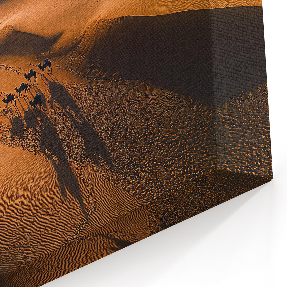 Desert Landscape Art - Scenic Camel Caravan Dune Photography