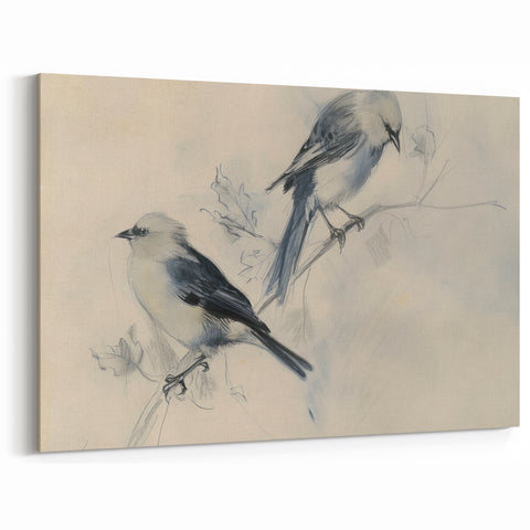 Serene Songbirds Artwork - Animal Canvas Prints for Home Decor