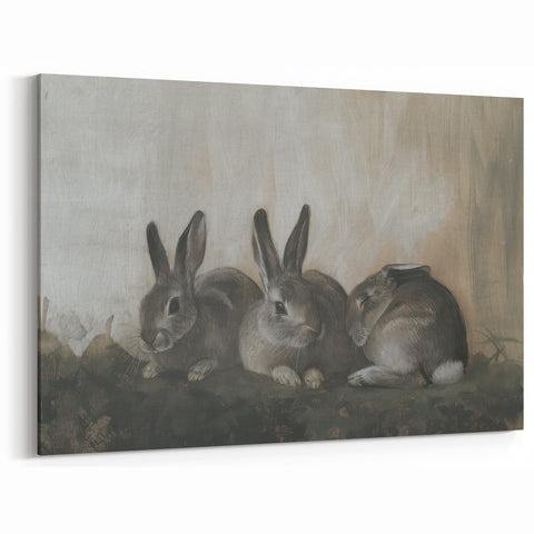 Adorable Bunnies Artwork - Animal Canvas Prints for Home Decor