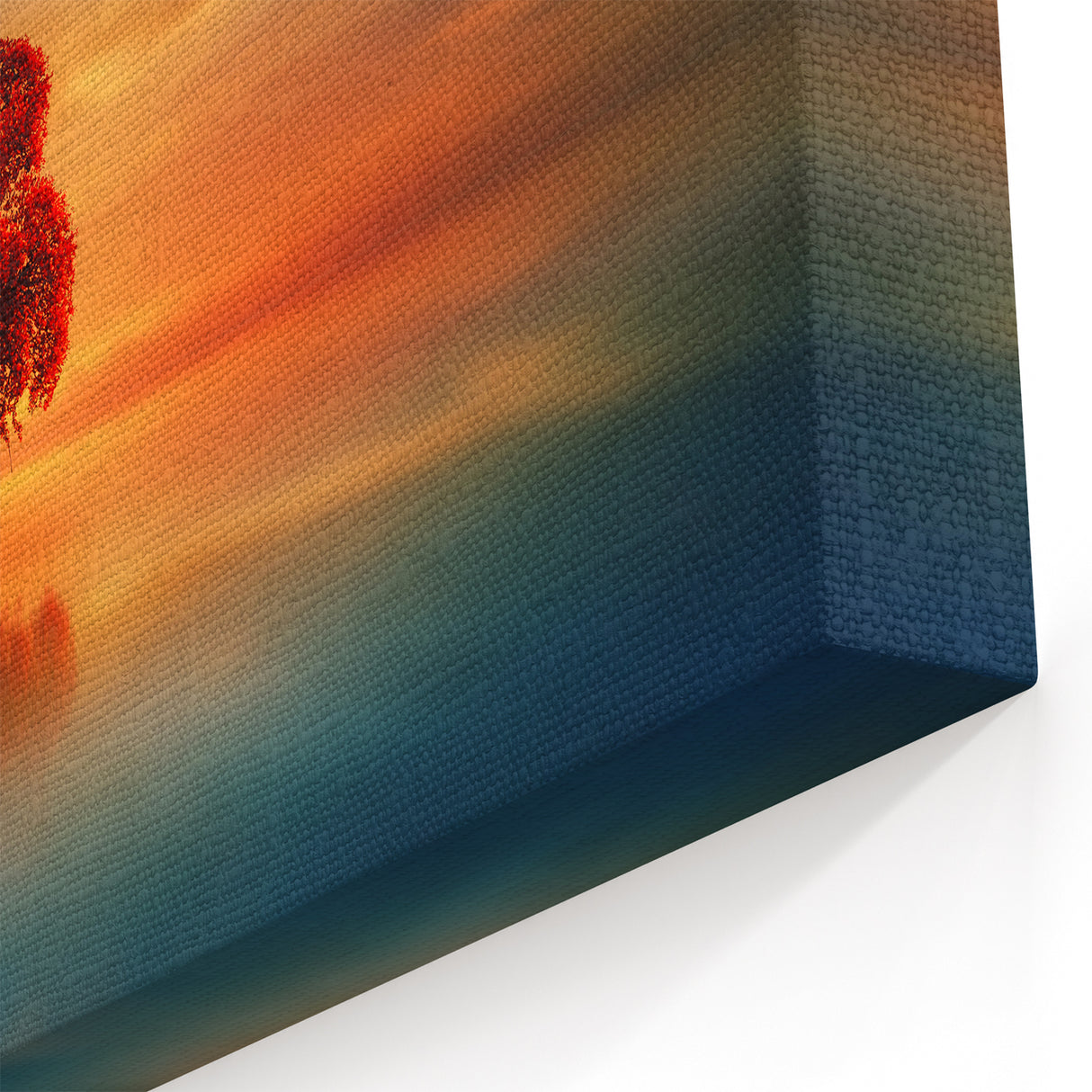 Scenic Fields Framed Art - Vibrant Sunset Landscape Wall Decor