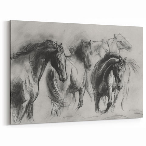 Graceful Wild Horses Artwork - Animal Canvas Prints for Home Decor