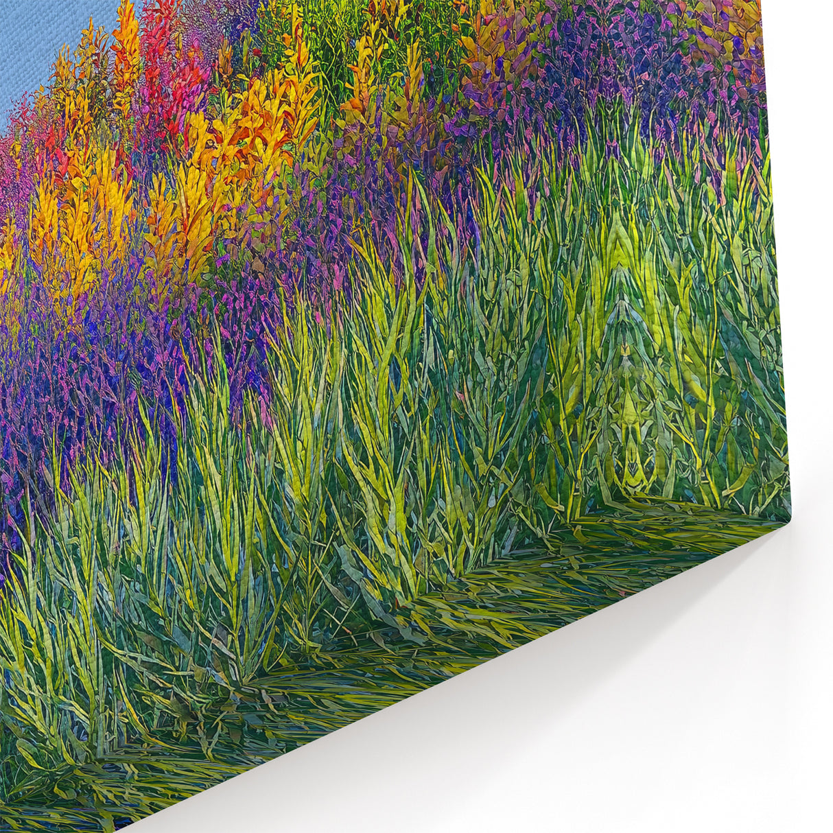 Countryside Fields Wall Hanging - Vibrant Wildflower Meadow Art
