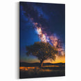 Fields Landscape Acrylic Prints - Lone Tree Under Milky Way Sky