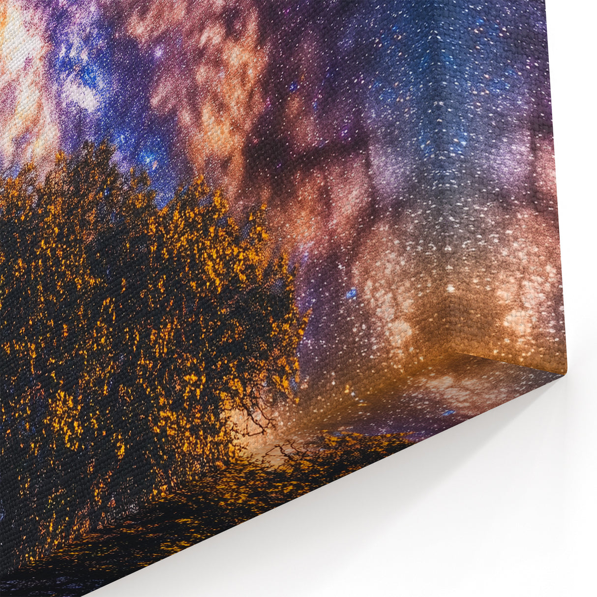 Fields Landscape Acrylic Prints - Lone Tree Under Milky Way Sky