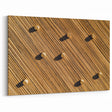 Fields Panorama Wall Decor - Aerial View of Golden Hay Bales Art