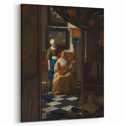 Baroque Musical Scene Wall Art - Elegant Indoor Composition