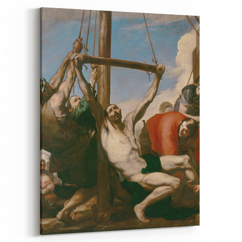 Baroque Religious Art - The Raising of the Cross Wall Art Print