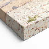 Tranquil Beach Canvas - Coastal Umbrella and Sea Wall Art