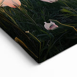 Serene Fields Art Print - Sunset Over White Flower Panorama Decor