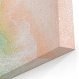 Aerial Beach Canvas - Turquoise Waves and Sandy Shore Wall Art