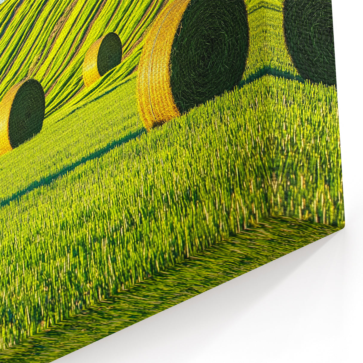 Countryside Fields Wall Hanging - Rolling Green Hills Canvas Art