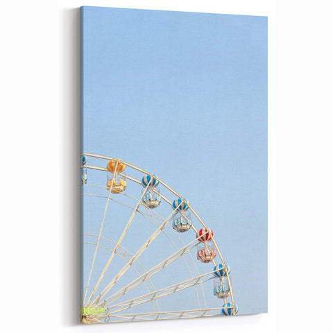 Summer Carnival Canvas - Ferris Wheel Wall Art for Playful Decor