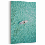 Paddleboard Canvas - Turquoise Waters Aerial Wall Art for Summer