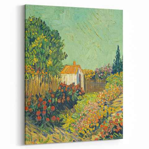 Impressionism Wall Art - House and Garden Landscape by Vincent van Gogh