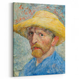 Impressionism Wall Art - Self-Portrait with Straw Hat (1887) by van Gogh