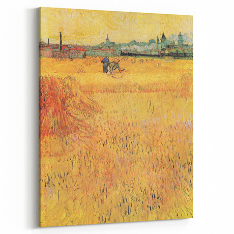Impressionist Wheat Field Art - Inspired by Van Gogh's Arles Landscape