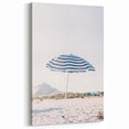 Beach Decor Prints - Striped Umbrella Summer Canvas Wall Art